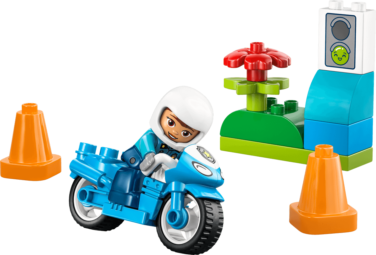 Blue Police Motorcycle