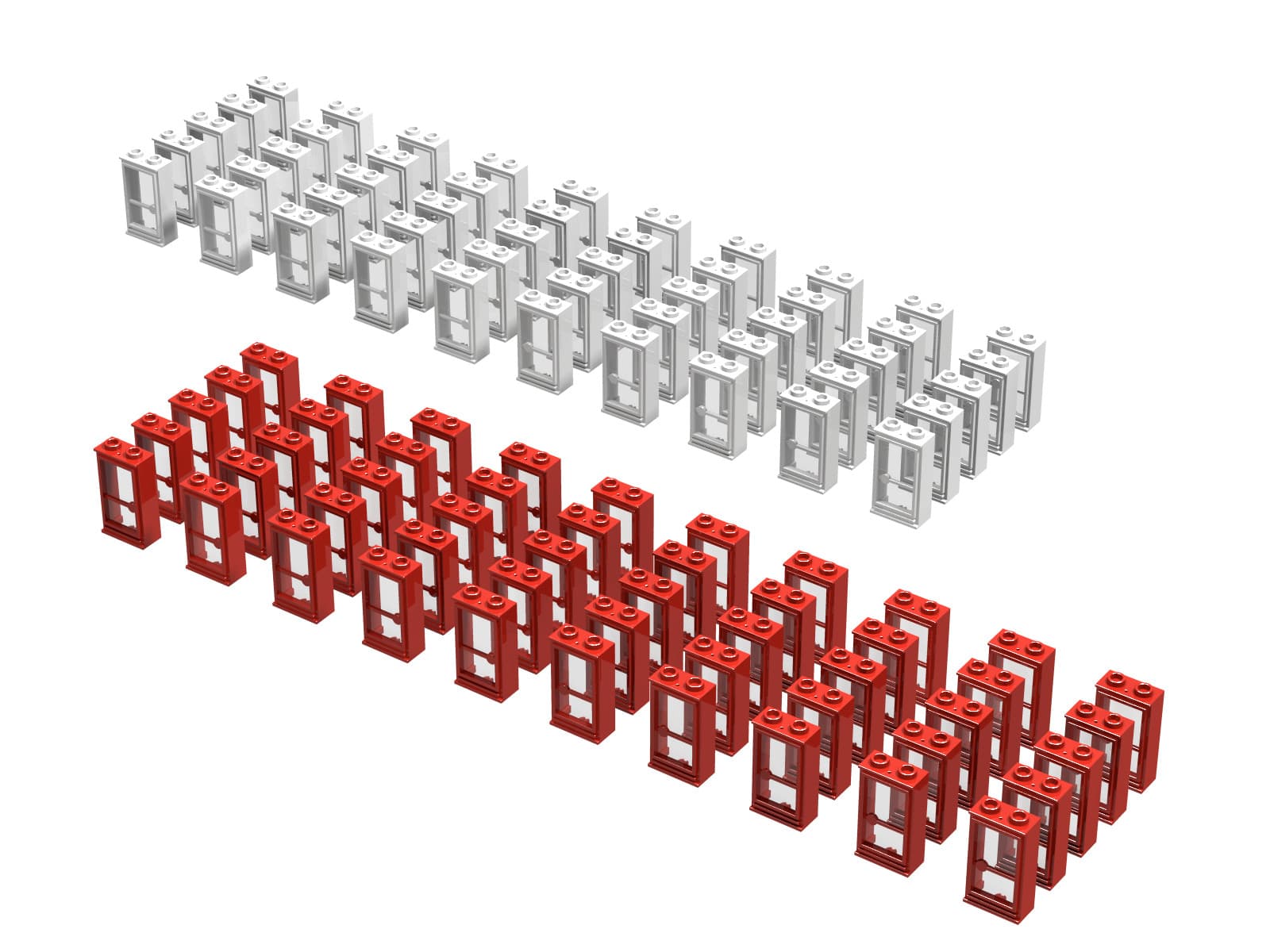 1 x 2 x 3 Doors Refill, Red or White