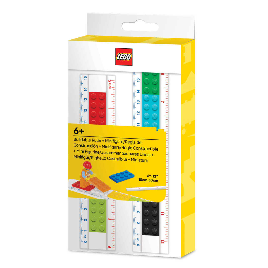 Buildable Ruler with Construction Worker Minifigure