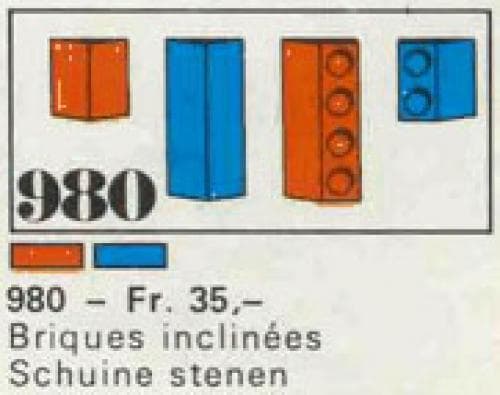 23 sloping bricks, including roof peak bricks, Blue